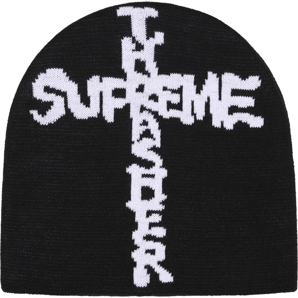 Supreme Thrasher Beanie - Black (front)