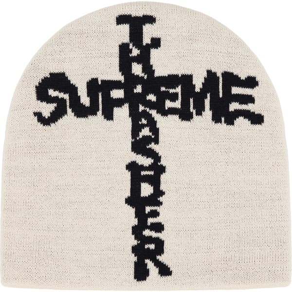 Supreme Thrasher Beanie - Stone (front)