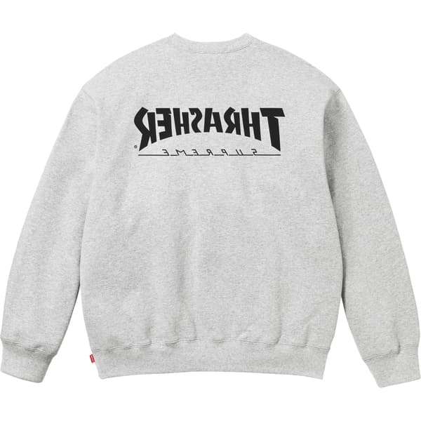 Supreme Thrasher Crewneck - Heather Grey (front)