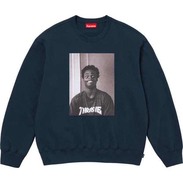 Supreme Thrasher Crewneck - Navy (front)