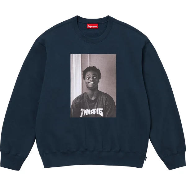 Supreme Thrasher Crewneck - Navy (front)