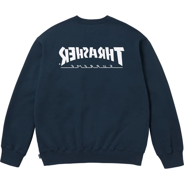 Supreme Thrasher Crewneck - Navy (front)