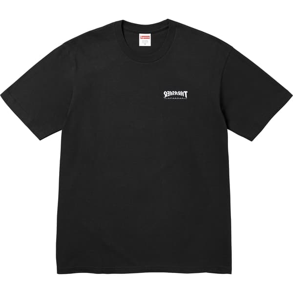 Supreme Thrasher Cross Tee - Black (front)