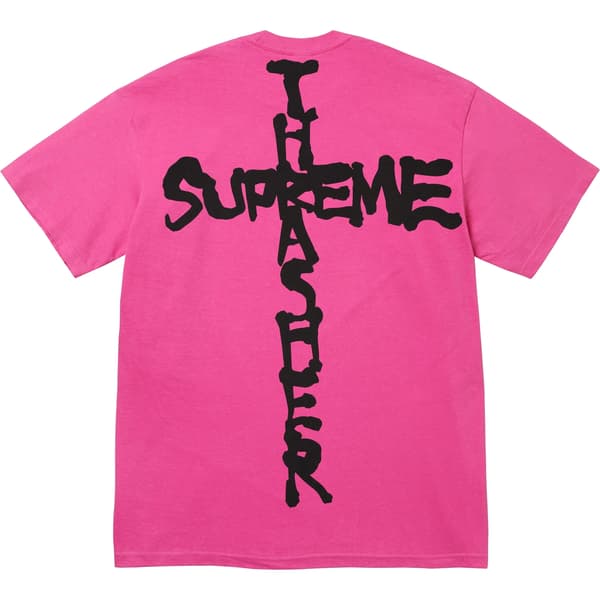 Supreme Thrasher Cross Tee - Fuchsia (front)