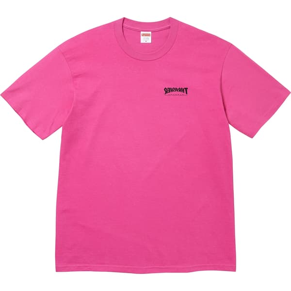 Supreme Thrasher Cross Tee - Fuchsia (front)