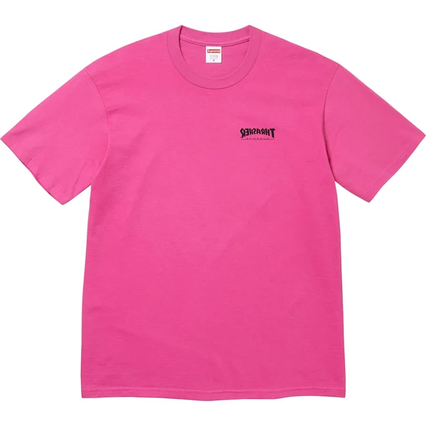 Supreme Thrasher Cross Tee - Fuchsia (front)