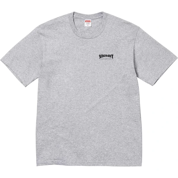 Supreme Thrasher Cross Tee - Heather Grey (front)