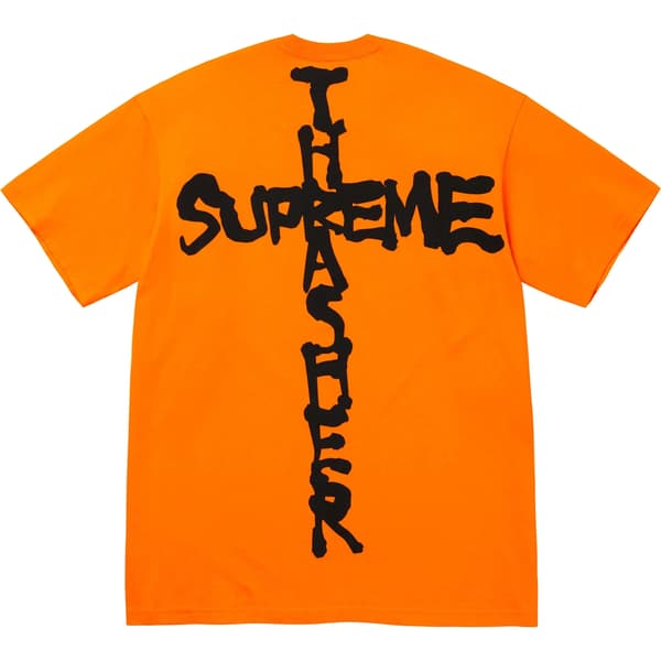 Supreme Thrasher Cross Tee - Orange (front)