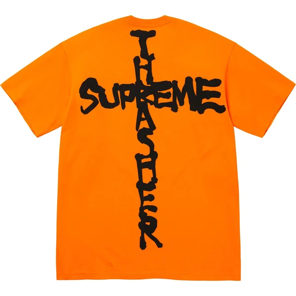 Supreme Thrasher Cross Tee - Orange (front)