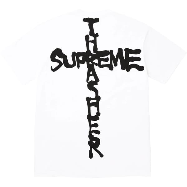 Supreme Thrasher Cross Tee - White (front)