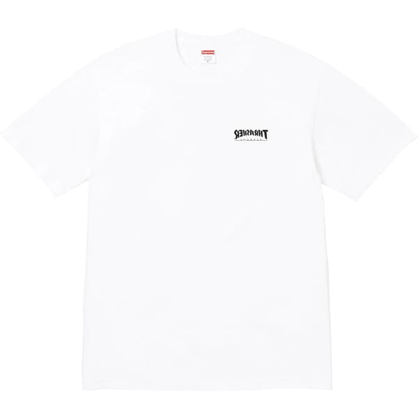 Supreme Thrasher Cross Tee - White (front)