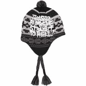 Supreme Thrasher Earflap Beanie Black