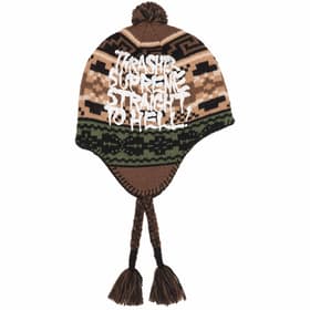 Supreme Thrasher Earflap Beanie Brown