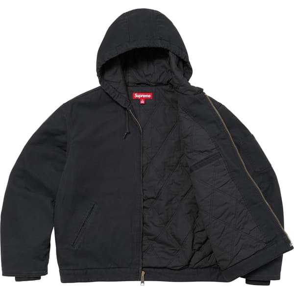 Supreme Thrasher Hooded Work Jacket - Black (front)