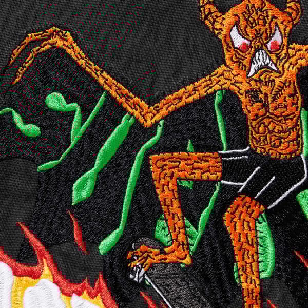 Supreme Thrasher Hooded Work Jacket - Black (front)