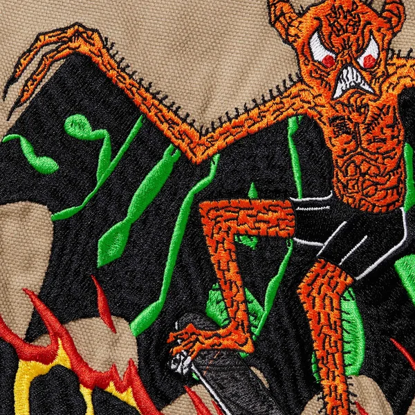 Supreme Thrasher Hooded Work Jacket - Tan (front)