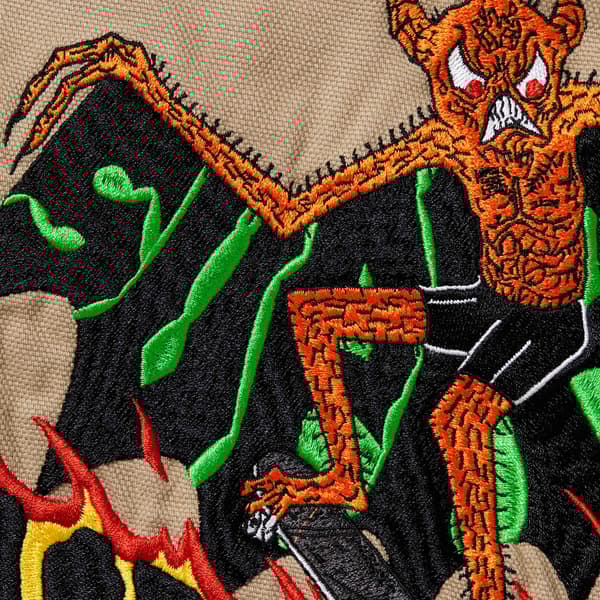 Supreme Thrasher Hooded Work Jacket - Tan (front)