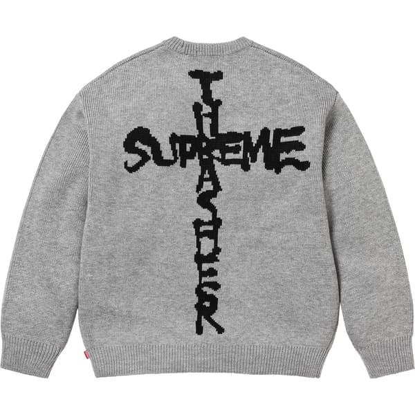 Supreme Thrasher Sweater - Heather Grey (front)