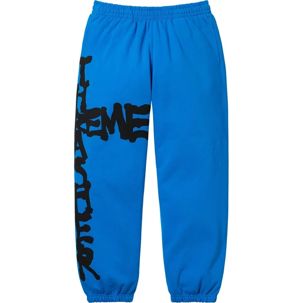 Supreme Thrasher Sweatpant - Bright Blue (front)
