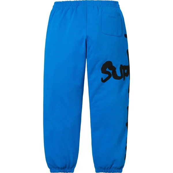 Supreme Thrasher Sweatpant - Bright Blue (front)