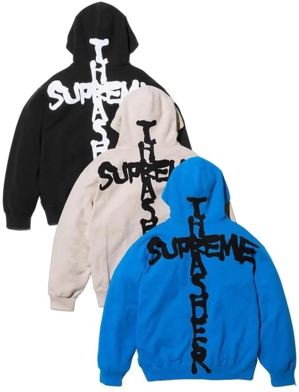 Supreme Thrasher Zip Up Hooded Sweatshirt - Product Image
