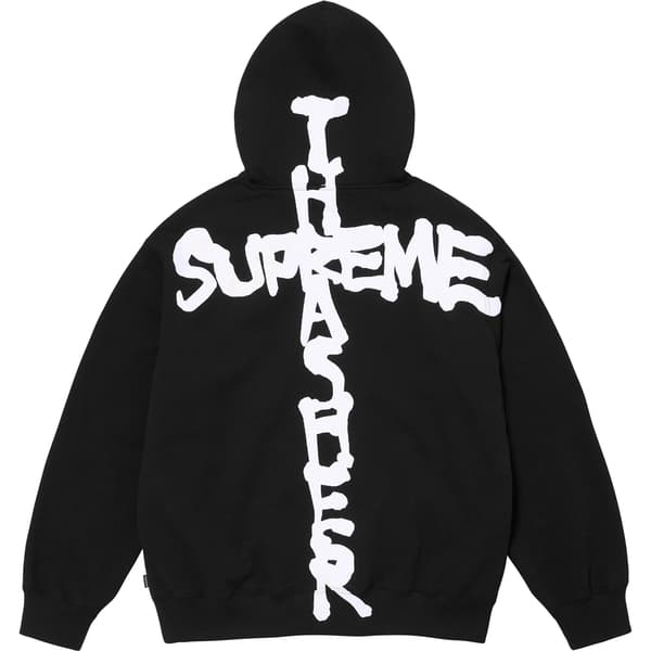 Supreme Thrasher Zip Up Hooded Sweatshirt - Black (front)