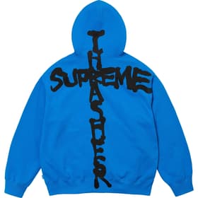 Supreme Thrasher Zip Up Hooded Sweatshirt Bright Blue