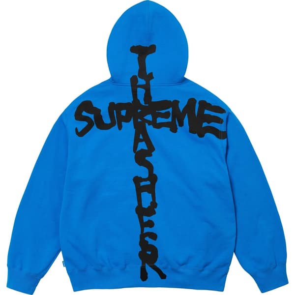 Supreme Thrasher Zip Up Hooded Sweatshirt - Bright Blue (front)
