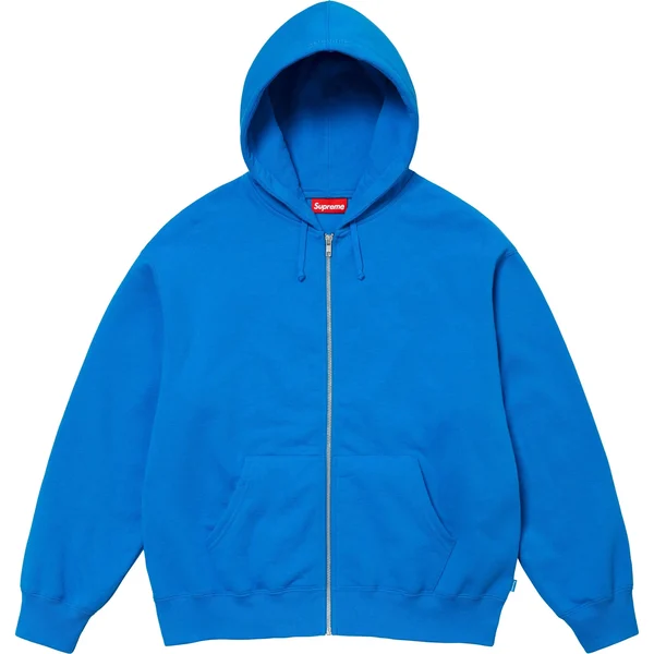 Supreme Thrasher Zip Up Hooded Sweatshirt - Bright Blue (front)