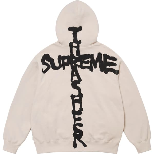 Supreme Thrasher Zip Up Hooded Sweatshirt - Stone (front)