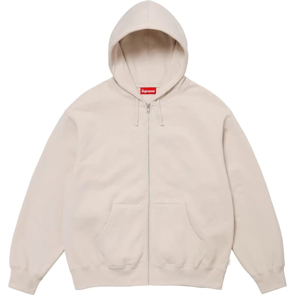 Supreme Thrasher Zip Up Hooded Sweatshirt - Stone (front)