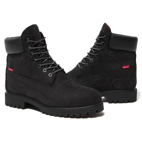 Supreme Timberland Patchwork 6" Premium Waterproof Boot - Black (front)