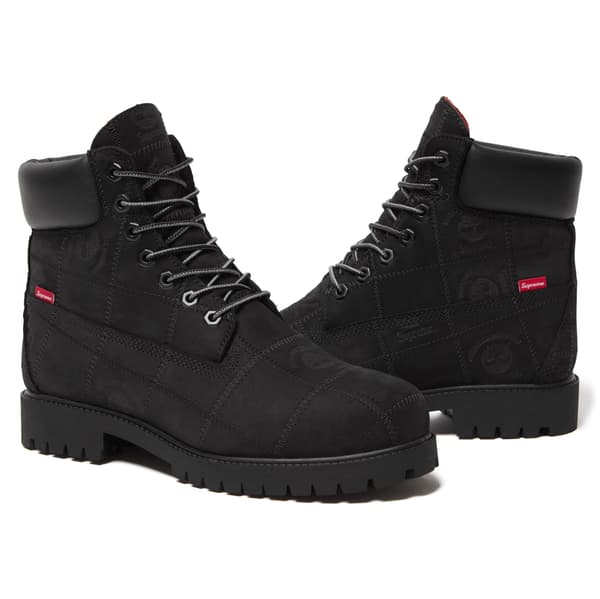 Supreme Timberland Patchwork 6" Premium Waterproof Boot - Black (front)
