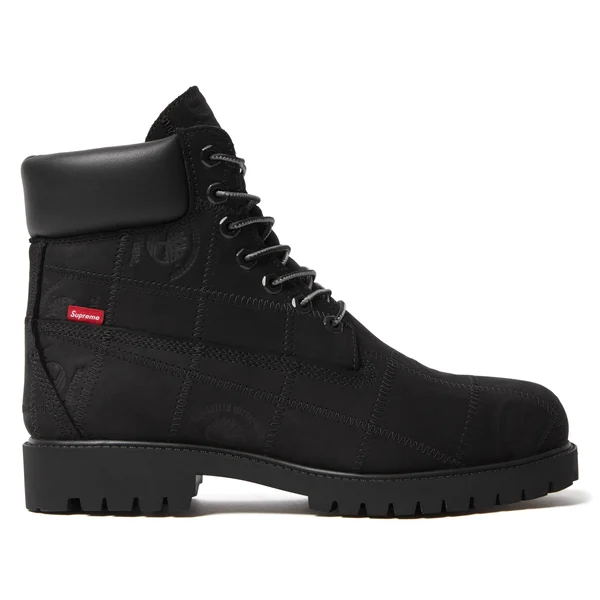 Supreme Timberland Patchwork 6" Premium Waterproof Boot - Black (front)