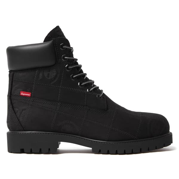 Supreme Timberland Patchwork 6" Premium Waterproof Boot - Black (front)