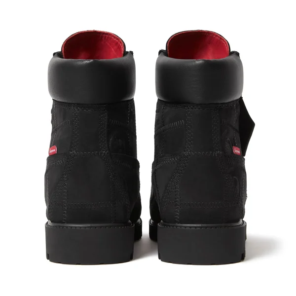 Supreme Timberland Patchwork 6" Premium Waterproof Boot - Black (front)