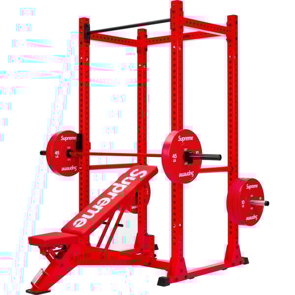 Supreme Tru Grit Power Rack Weight Set - Red (front)