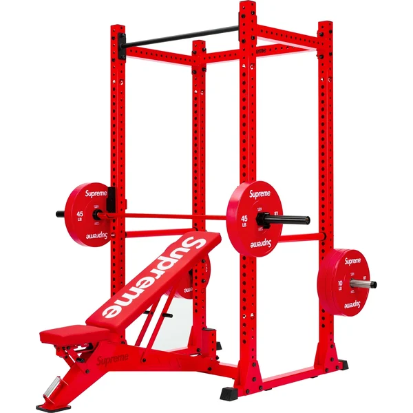 Supreme Tru Grit Power Rack Weight Set - Red (front)