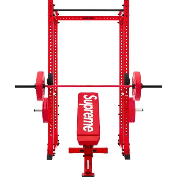 Supreme Tru Grit Power Rack Weight Set - Red (front)