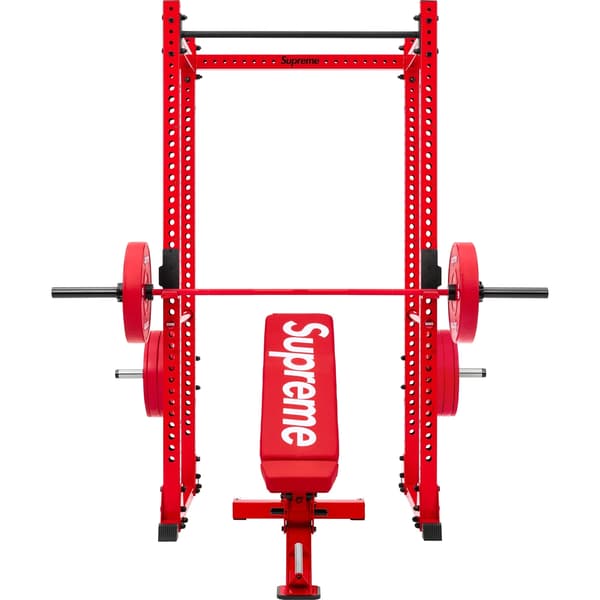 Supreme Tru Grit Power Rack Weight Set - Red (front)