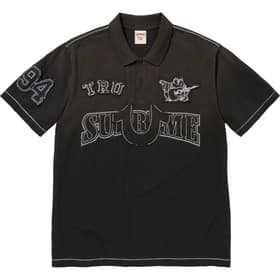 Supreme True Religion Appliqué Polo Black