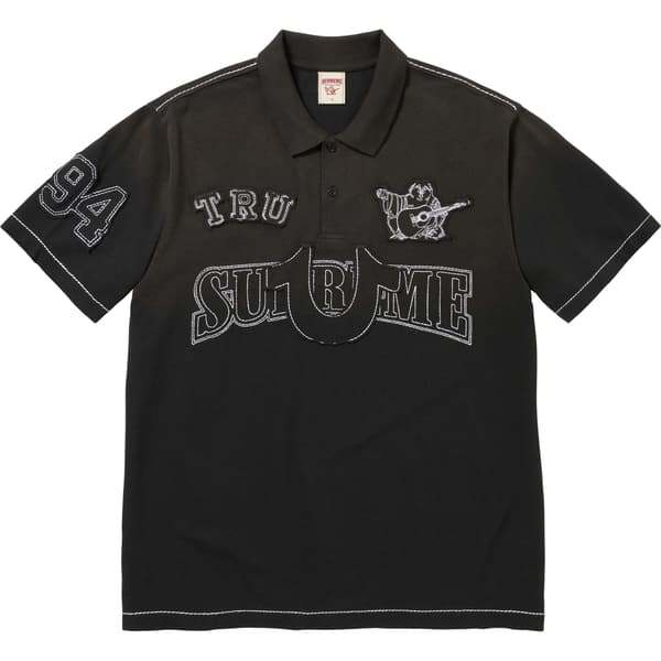 Supreme True Religion Appliqué Polo - Black (front)