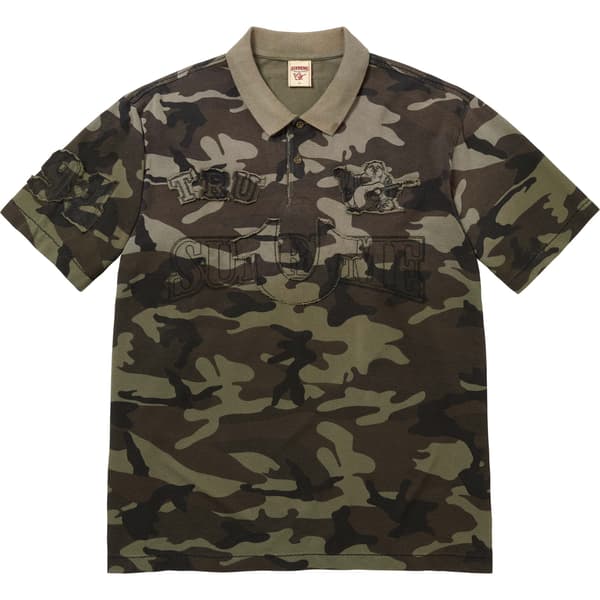 Supreme True Religion Appliqué Polo - Olive Camo (front)