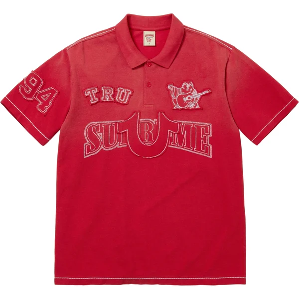 Supreme True Religion Appliqué Polo - Red (front)