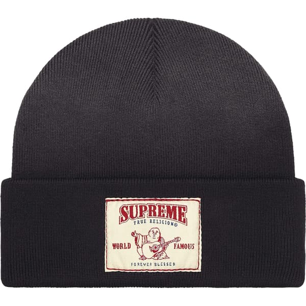 Supreme True Religion Beanie - Black (front)