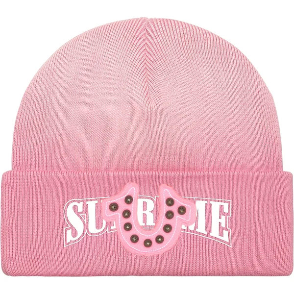 Supreme True Religion Beanie - Pink (front)