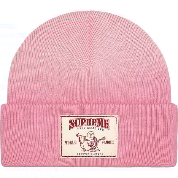 Supreme True Religion Beanie - Pink (front)