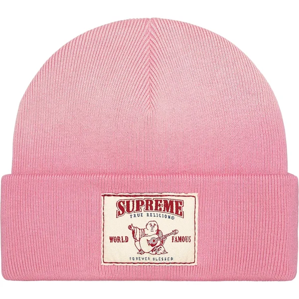 Supreme True Religion Beanie - Pink (front)