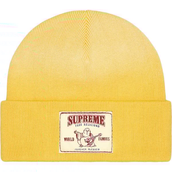 Supreme True Religion Beanie - Yellow (front)