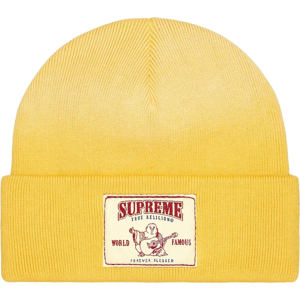 Supreme True Religion Beanie - Yellow (front)